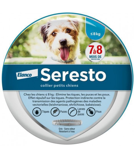 Seresto Chien Collier Anti-Puces et Anti-Tiques -8kg 1 unité