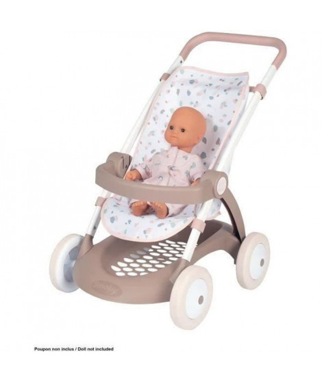 SMOBY - Baby Nurse Poussette pour poupon jusqu'a 42cm (non inclus) - Roues Silencieuses