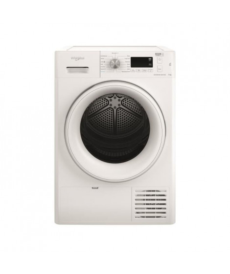 Seche-linge pompe a chaleur WHIRLPOOL - FFTM1172FR - 7 kg  - Moteur induction - L 61 cm - Blanc