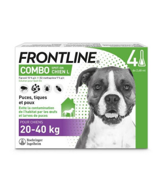 Frontline Combo Chien L 20-40 kg 4 Pipettes