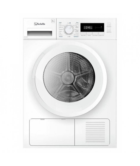 Seche-linge pompe a chaleur VEDETTE VSF218HW - 8 kg - L60cm - Classe A++ - Blanc