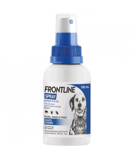 FRONTLINE Spray antiparasitaires - 100 ml - Pour chien et chat