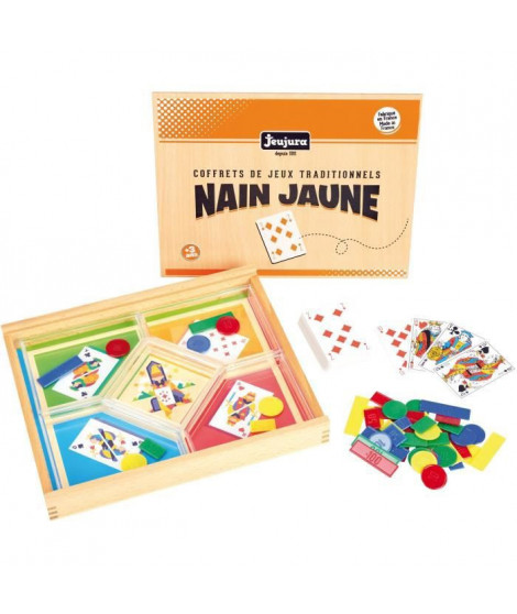 Jeu du nain jaune - Coffret en bois - Jeu de société classique - JEUJURA