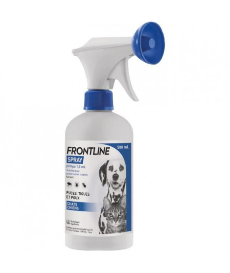 FRONTLINE Spray - Anti-puces et anti-tiques pour chien et chat - 250 ml