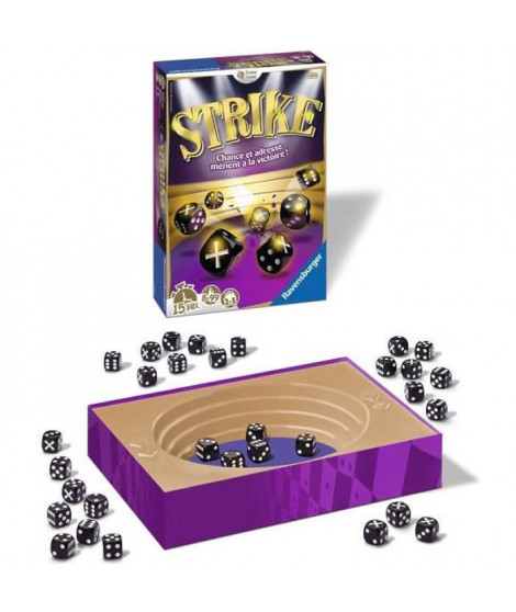 Strike - Ravensburger - Jeu d'ambiance Enfants et Adultes - Jeu de lancer de dés - 2 a  5 joueurs des 8 ans