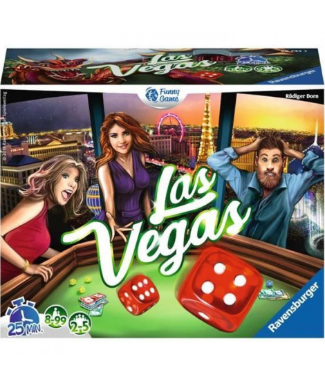 Las Vegas - Ravensburger - Jeu d'ambiance Enfants et Adultes - Pari, bluff et chance - 2 a  5 joueurs des 8 ans