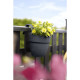 ELHO - Pot de fleurs -  Vibia Campana Easy Hanger Small - Anthracite - Balcon extérieur - L 24.1 x W 20.5 x H 26.5 cm