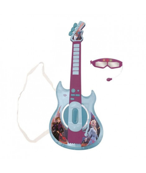 LA REINE DES NEIGES - Guitare Électronique Lumineuse avec lunettes équipées d'un micro