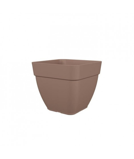 Pot a fleurs et plantes carré CAPRI CAMPANA - Plastique - 37x37 cm - Taupe - ARTEVASI