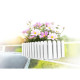 PoeTIC - Jardiniere Landhaus  50 blanc avec réserve d'eau - 46,6x19,8x15,8 cm - 8L