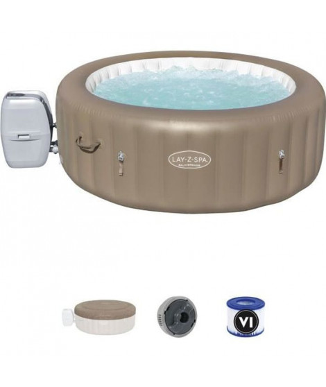 Spa gonflable BESTWAY - Lay-Z-Spa Palm Spring - 196 x 71 cm - 4/6 places - Rond (Inclus : couverture, cartouche et diffuseur)