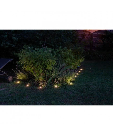 Guirlande solaire balisage éclairante 10 piquets led blanc