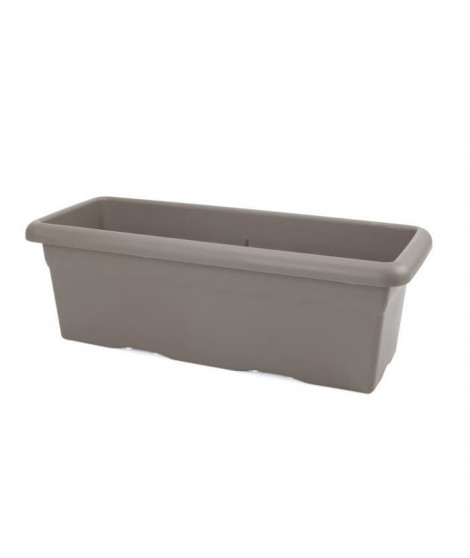 PLASTIKEN Jardiniere rectangulaire - 80 X 26 cm - Taupe
