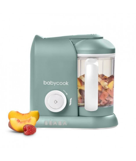 BEABA, Babycook Solo, Robot bébé 4 en 1, Cuiseur, Mixeur - Eucalyptus