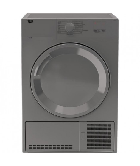 BEKO DB7111PA0S - Seche-linge - 7 kg - Séchage condensation - Classe B - Tambour galvanisé - Voyants - Silver