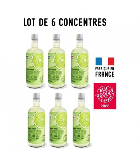 MYSODA - Lot de 6 Concentrés saveur Citron Vert 685ml