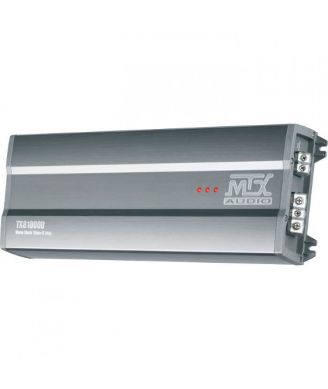 MTX TX81000D Amplificateur voiture Classe-D 1x1000W RMS @2O Télécommande EBC Filtres variables