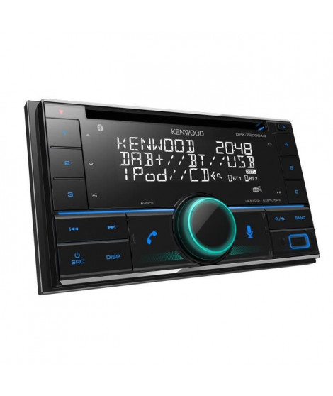 Autoradio KENWWOD - DPX-7200DAB - 2DIN - CD - USB - iPod - Bluetooth - DAB - Eclairage variable - Compatible ALEXA