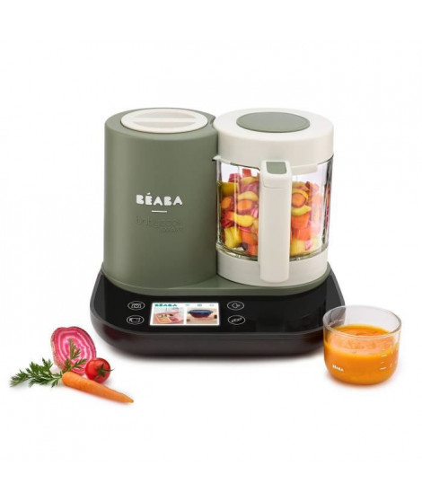 BEABA Babycook smart - connecté - bol en verre 1250 ml - vert de gris