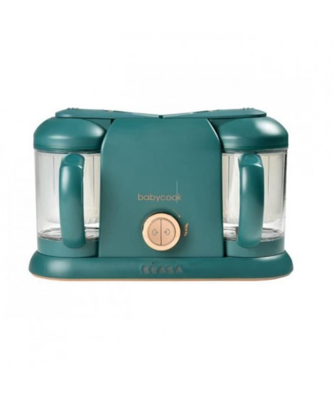 BEABA, Babycook Duo, Robot Bébé 4 en 1 Mixeur-cuiseur, Contenance XXL 2200 ml - Pine Green