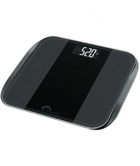 LITTLE BALANCE Pese-personne Slim Wave LCD - 180 kg / 100 g - Noir brillant