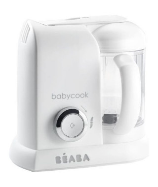 BEABA, Babycook Solo, Robot bébé 4 en 1, Cuiseur, Mixeur - Blanc