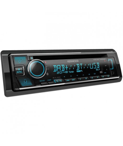 Autoradio KENWOOD - KDC-BT740DAB - CD - USB - Bluetooth - iPhone - DAB+ - Eclairage variable