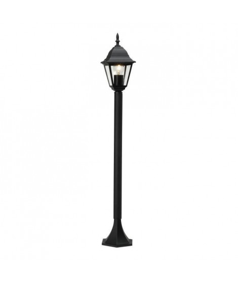 BRILLIANT - NEWPORT Potelet extérieur - coloris noir - métal/verre E27 1x60W