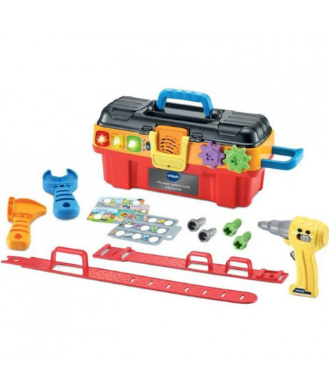 VTECH - 1,2,3 Imite-Moi - Ma Super Boite a Outils Interactive - Jouet d'Imitation Enfant