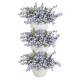 ELHO - Pot de fleurs -  Vibia Campana Foret Vertical Set/3 - Blanc Soie - Balcon extérieur - L 17.1 x W 20.7 x H 29.7 cm