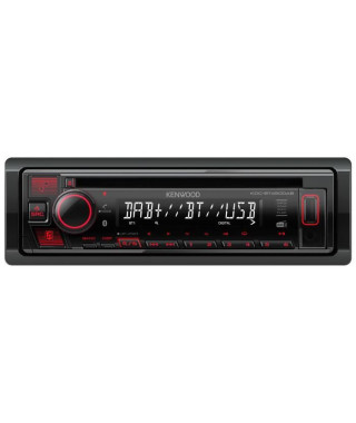 Autoradio KENWOOOD - KDC-BT450DAB - CD - USB - Bluetooth - DAB+ - Eclairage rouge