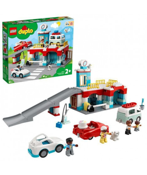 LEGO 10948 DUPLO Le garage et la station de lavage jouet enfant 2+ ans avec voitures a pousser