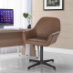 ETOLIO Chaise de bureau - Simili Marron - L 56 x P 57 x H 82 cm