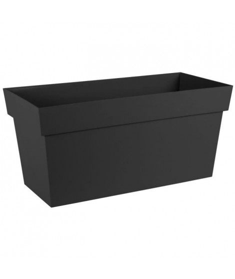 EDA Muret avec roulettes Toscane - 79 x 35 x H 39 cm - 74 L - Noir