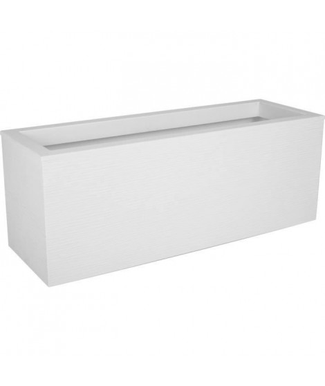 EDA PLASTIQUE Balconniere Graphit Up - 25 L - 59 x 19,5 x 22,8 cm - Blanc cérusé