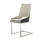 Chaise en tissu gris foncé - Pieds en métal - L 49 x P 60 x H 96 cm - ELDY
