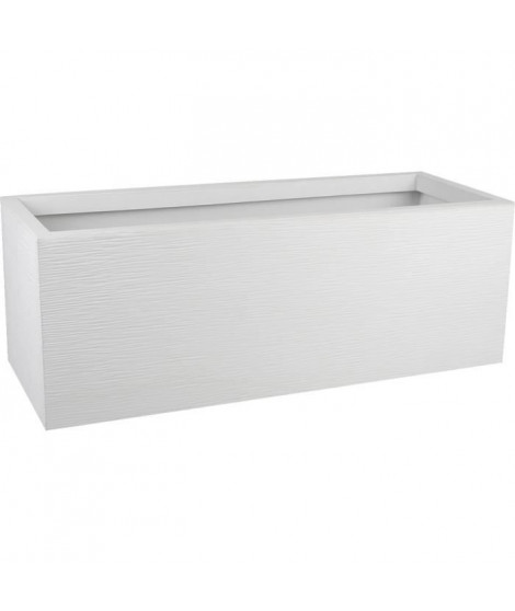 EDA PLASTIQUE Jardiniere Graphit Up - 57 L - Dimensions 79,5 x 29,5 x 29,5 cm - Blanc cérusé