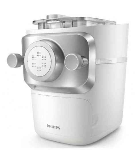 PHILIPS Machine a pâtes HR2660/00, 200W, 100% automatique, 450g en 18min, 6 disques de pâtes, Nettoyage facile, Livre de rece…