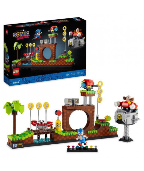 LEGO Ideas 21331 Sonic the Hedgehog  Green Hill Zone, Niveau du Jeu Vidéo, Kit de Construction, Idée Cadeau