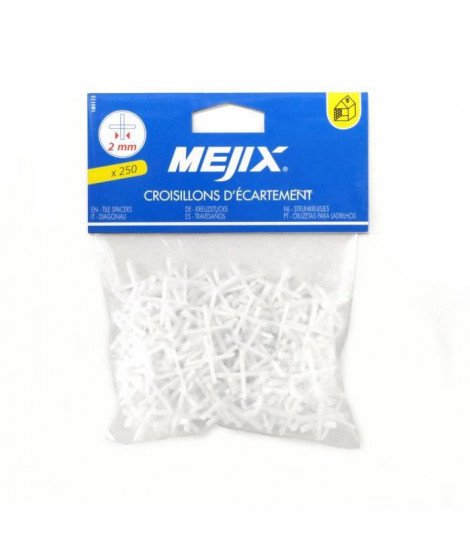 MEJIX Croisillons d'écartement 2 mm x 250 pcs