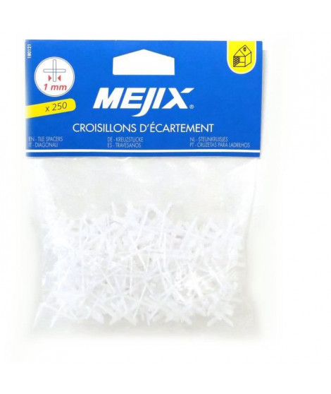 MEJIX Croisillons d'écartement 1 mm x 250 pcs