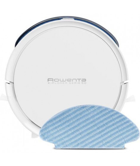 ROWENTA RR7387WH X-Plorer Serie 50 Aspirateur robot, Navigation méthodique, Aspire et lave les sols, Kit animal & allergie, C…