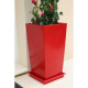 RIVIERA Pot de fleurs Nuance - Carré - 29 x 29 x H 52 cm - Rouge