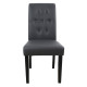 CUBA Lot de 2 chaises de salle a manger - Simili gris - Style contemporain - L 45 x P 42 cm