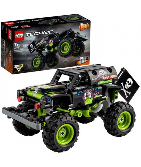 LEGO Technic 42118 Monster Jam Grave Digger, Jouet Truck, Buggy, Cascade Voiture, 7 Ans