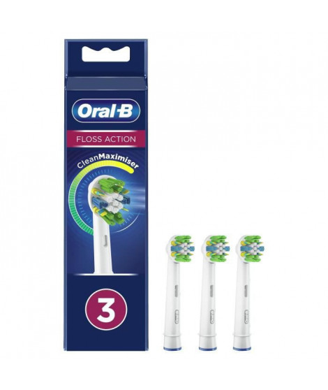 Oral-B Brossette de Rechange FlossAction avec Technologie CleanMaximiser 3 unités