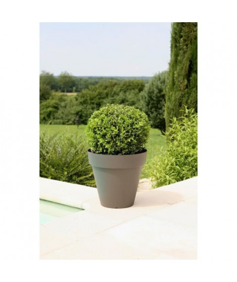 RIVIERA Pot de fleurs Soleilla - Rond - Ø 39,2 x 35,8 cm -Gris pailleté