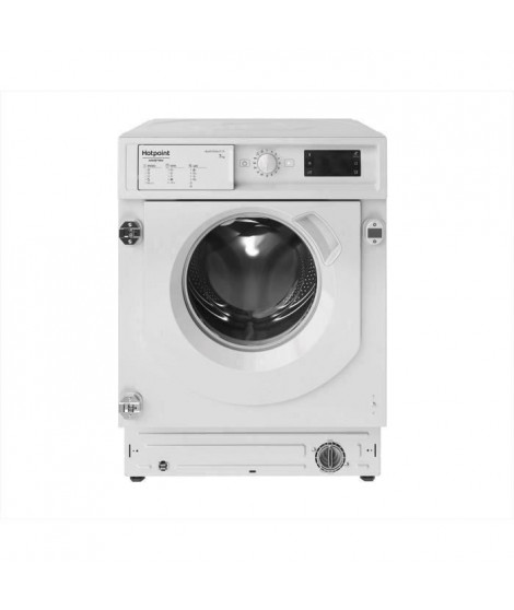 Lave-linge hublot encastrable HOTPOINT BIWMHG71483EU - 7 kg - Induction - L60cm - 1400 trs/min - Blanc