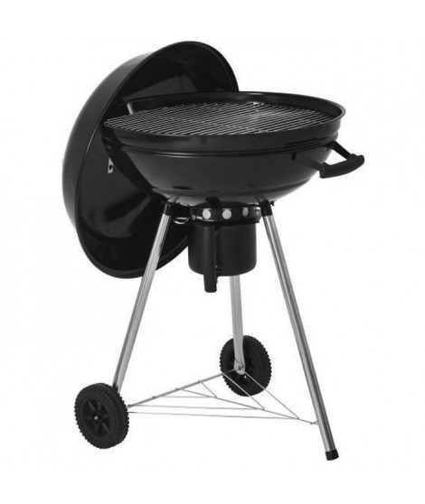 Barbecue a charbon GEORGES - Grille en acier chromé - Surface de cuisson : 54 cm - Noir