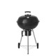 Barbecue a charbon GEORGES - Grille en acier chromé - Surface de cuisson : 54 cm - Noir